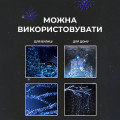 Гірлянда роса на пульті 200 метрів на 2000 led світлодіодів крапля на білому дроті синя 2000L200MWBL