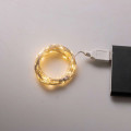 Гірлянда роса 10 метрів USB на 100 led світлодіодів крапля на білому дроті жовта USB100L10MWY