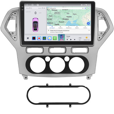 Штатная магнитола Lesko для Ford Mondeo IV 2006-2010 экран 10" 4/64 QLED CarPlay 4G Wi-Fi GPS 360 Prime