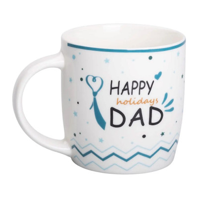 Кружка порцелянова з написами 450 (мл) Happy holidays dad RX-N240278HD
