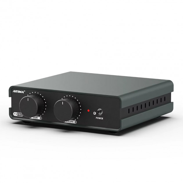 Передпідсилювач звуку-фонокоректор AIYIMA T3 Pro black + блок живлення 12V