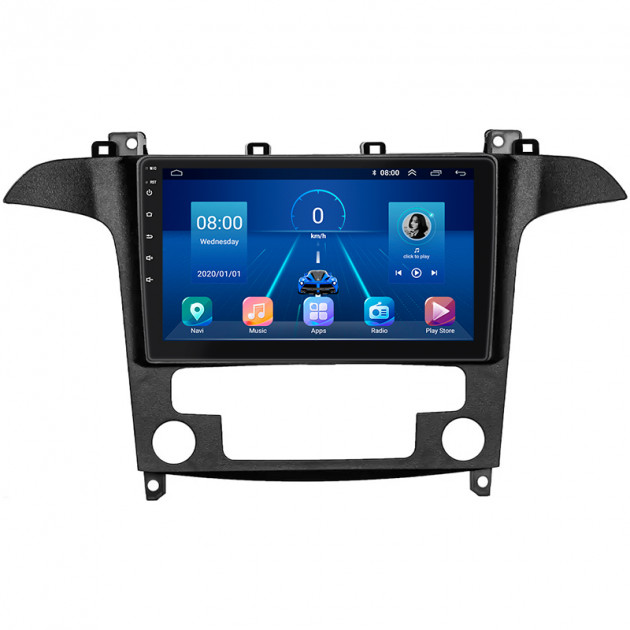 Штатная магнитола Lesko для Ford S-MAX I Рестайлинг 2010-2015 экран 9" 2/32Gb 4G Wi-Fi GPS Top