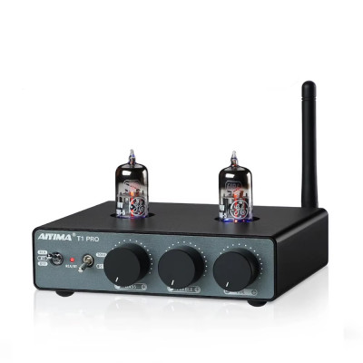 Передпідсилювач звуку AIYIMA T1 Pro black + блок живлення 12V. Bluetooth 5.1