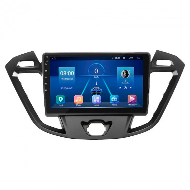 Штатная магнитола Lesko для Ford Transit Connect II Рестайлинг 2018-н.в. экран 9" 6/128Gb 4G Wi-Fi GPS Top