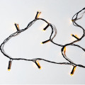 Новорічна гірлянда кімнатна нитка 22 м 220 LED чорний провід Жовтий W220LED22MBY