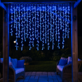 Вулична гірлянда Бахрома 36 м 600 LED білий провід Синій 36MWBL