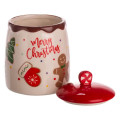 Банка для сипучих продуктів з кришкою з порцеляни 9×13 (см) Merry Christmas CR-1-42