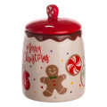 Банка для сипучих продуктів з кришкою з порцеляни 9×13 (см) Merry Christmas CR-1-42