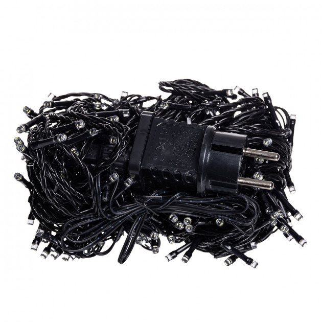 Гірлянда Нитка вулична 30 (м) 300 LED чорний провід Білий CF300L30MBW