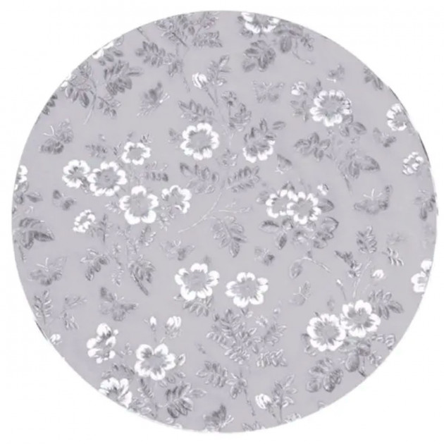 Килимок для сервірування столу Flowers 38 см, срібло HP-36327-12G