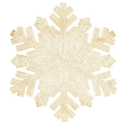 Килимок для сервірування столу Snowflake 38 см, золото HP-36327-13