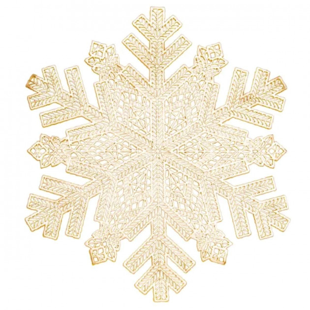 Килимок для сервірування столу Snowflake 38 см, золото HP-36327-13