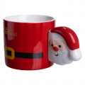 Чашка порцелянова новорічна Merry Christmas 400 мл Червона Yiwu FM-CS-51R