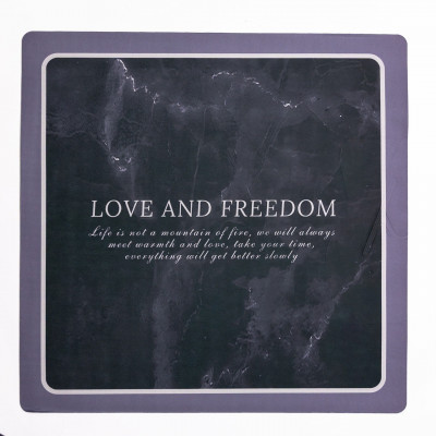 Килимок для ванної кімнати Love and freedom 58*58 см діатомітовий HP-42-10