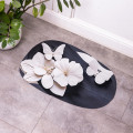 Килимок для ванної кімнати з 3D-ефектом Petal Relief 58*38 см діатомітовий Чорний HP-42-38