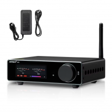 Підсилювач звуку AIYIMA A80 black + блок живлення 48V. Bluetooth 5.1, AUX, 300Wx2 (TPA3255)