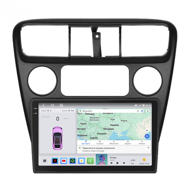 Штатная магнитола Lesko для Honda Accord VI 1997-2002 экран 9" 4/64 QLED CarPlay 4G Wi-Fi GPS 360 Prime