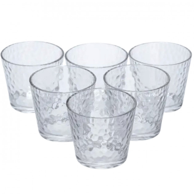 Набір склянок для напоїв Textured Tumbler 6 штук по 140 мл HP-17-17