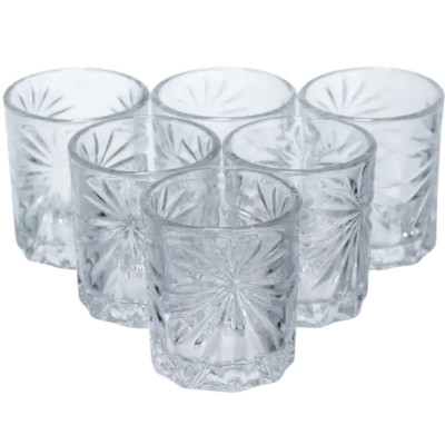 Набір чарок для віскі Shot glass 6 штук по 75 мл HP-17-34
