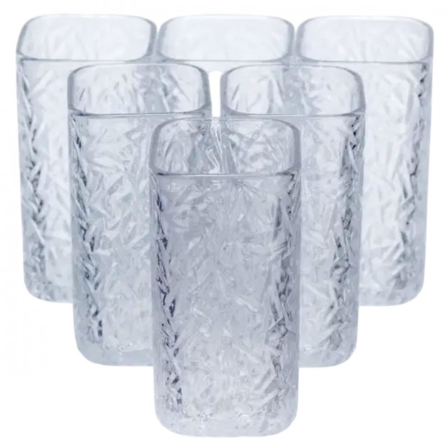 Набір склянок для напоїв Matrix Glass 6 штук по 245 мл HP-17-46