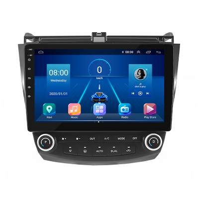 Штатная магнитола Lesko для Honda Accord VII Рестайлинг 2005-2008 экран 10" 2/32Gb 4G Wi-Fi GPS Top