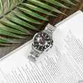 Чоловічий годинник Curren 8363 Silver-Black з хронографом та металевим браслетом