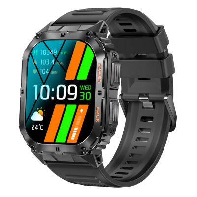Чоловічий розумний годинник Modfit Navi Compass Black з AMOLED дисплеєм та компасом