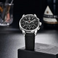 Чоловічий годинник Pagani Design YS008 Silver-Black з сапфіровим склом та хронографом SEIKO VK63