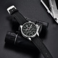 Чоловічий годинник Pagani Design YS008 Silver-Black з сапфіровим склом та хронографом SEIKO VK63