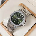 Чоловічий механічний годинник Pagani Design PD-1728 Silver-Green з сапфіровим склом та автопідзаводом