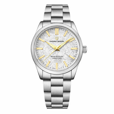 Чоловічий годинник Pagani Design PD-1734 Silver-White з сапфіровим склом та механізмом SEIKO VH31