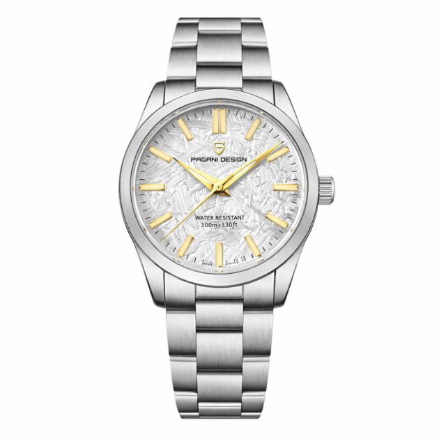 Чоловічий годинник Pagani Design PD-1734 Silver-White з сапфіровим склом та механізмом SEIKO VH31