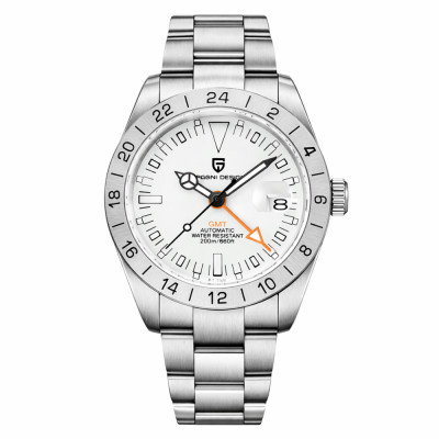 Чоловічий годинник Pagani Design PD-1693 Silver-White з сапфіровим склом та механікою Pearl DG5833GMT