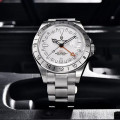 Чоловічий годинник Pagani Design PD-1693 Silver-White з сапфіровим склом та механікою Pearl DG5833GMT