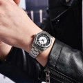 Чоловічий механічний годинник Pagani Design PD-1764 Silver-Black з сапфіровим склом та механізмом SEIKO NH35