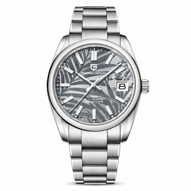 Чоловічий годинник Pagani Design PD-1715 Silver-White з механізмом Seiko NH35 та сапфіровим склом