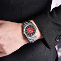 Чоловічий годинник Pagani Design PD-1764 Silver-Red з сапфіровим склом та механізмом SEIKO NH35