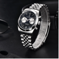 Чоловічий годинник Pagani Design PD-1775 Silver-Black з сапфіровим склом та механізмом Seiko VK64