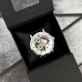 Жіночий механічний годинник Patriot 022 Silver-Black Вільна бо Українка, сріблястий корпус та чорний ремінець