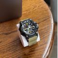 Чоловічий тактичний годинник Skmei 1283 Black-Khaki Wristband з подвійним циферблатом та підсвічуванням