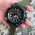 Чоловічий тактичний годинник Skmei 1283 Black-Military з комбінованим циферблатом та підсвічуванням