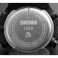 Чоловічий годинник Skmei 1358 Black Smart Watch Compass з тактичним компасом та крокоміром
