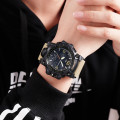 Чоловічий спортивний годинник Skmei 1155 Black-Khaki з подвійним циферблатом та підсвічуванням