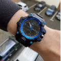 Чоловічий спортивний годинник Skmei 1155 Black Blue з комбінованим циферблатом та підсвічуванням