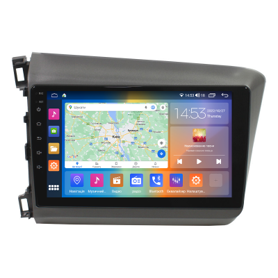 Штатная магнитола Lesko для Honda Civic IX 2011-2015 экран 9" 2/32Gb CarPlay 4G Wi-Fi GPS Prime