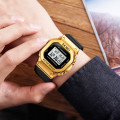 Наручний годинник Skmei 1851 Black-Gold електронний спортивний з підсвічуванням та календарем