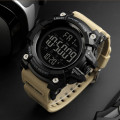 Чоловічий спортивний годинник Skmei 1384 Black-Khaki Wrisband тактичний з підсвічуванням