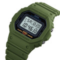 Чоловічий тактичний годинник Skmei 1628 Military Green з електронним циферблатом та підсвічуванням
