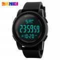 Чоловічий спортивний годинник Skmei 1257BK All Black з електронним циферблатом та підсвічуванням