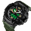 Чоловічий годинник Skmei 1520AG Black-Military Wristband тактичний з комбінованим циферблатом